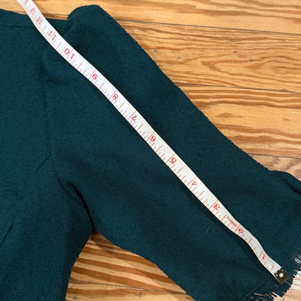 Maison Tara Knit Boucle Fit & Flare Midi Dress in Forest Green, w Pockets! - Picture 6 of 8